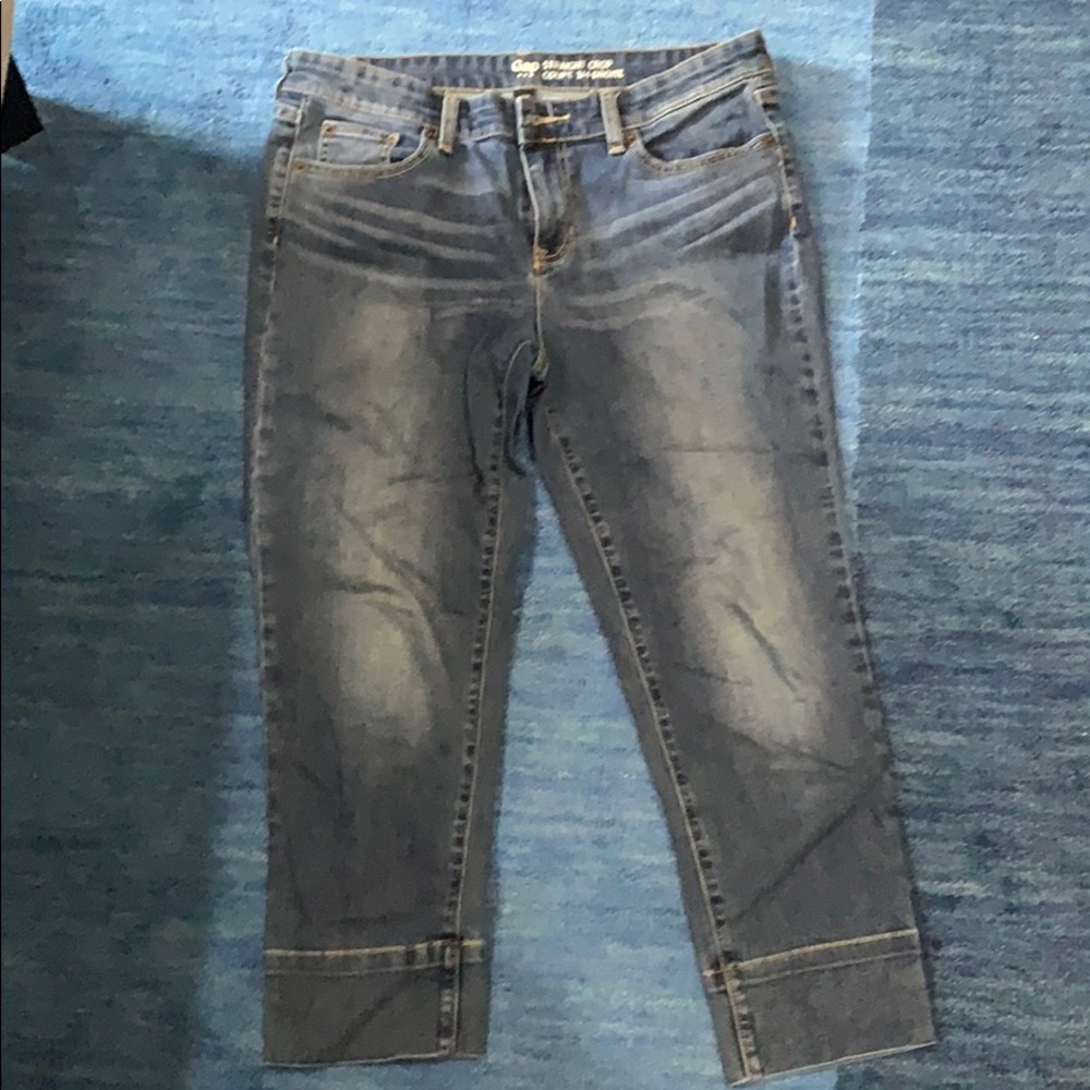 Straight 3/4 Crop Gap Jeans Size 8